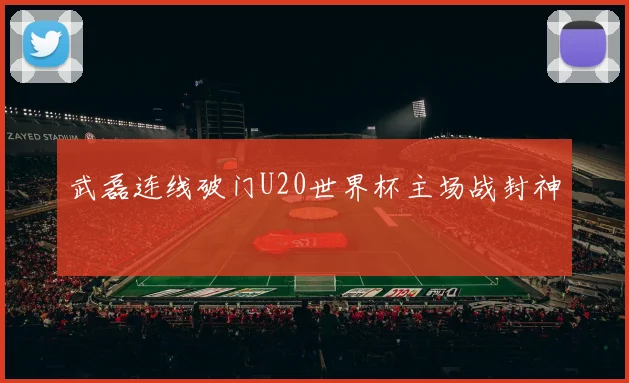 武磊连线破门U20世界杯主场战封神